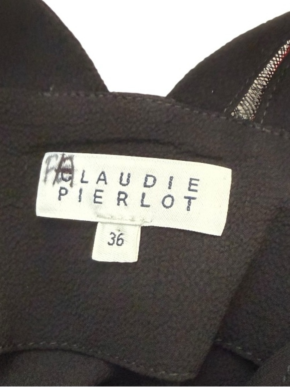 Claudie Pierlot Black Sleeveless Cross Back Top Size 36 US Small Paris Designer - Picture 5 of 7